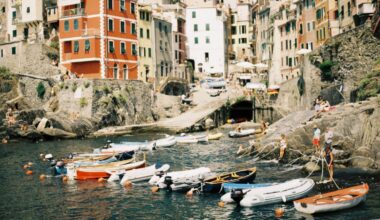 Summer in Riomaggiore of Cinque Terre, Italy