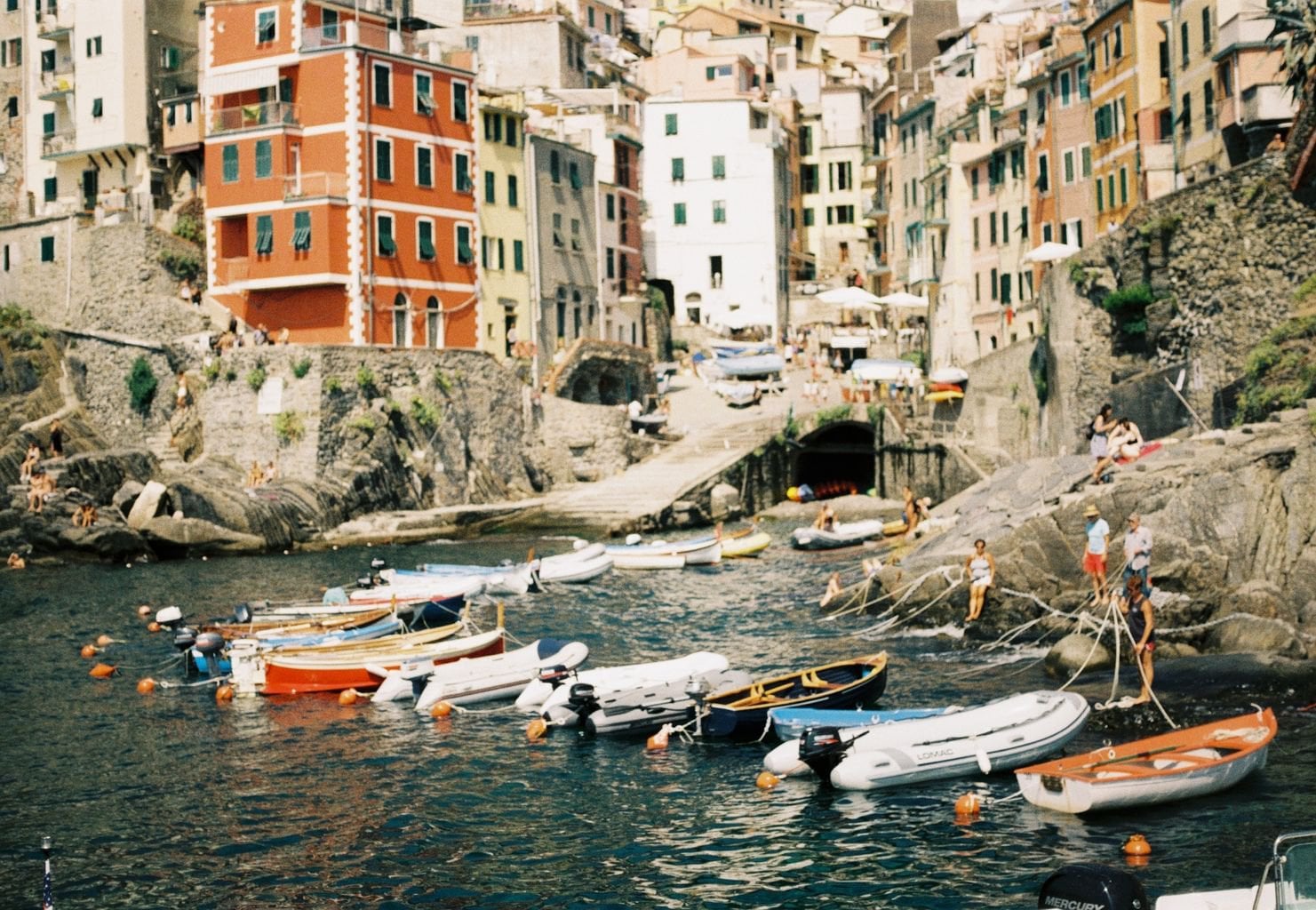 Summer in Riomaggiore of Cinque Terre, Italy