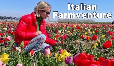 Nonno Andrea's Farm Adventure: Tulip Picking and Incredible Italian Cuisine 🌷 VLOG