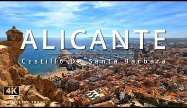 4K ALICANTE Castillo De Santa Barbara Tour, Amazing Mediterranean Views,...