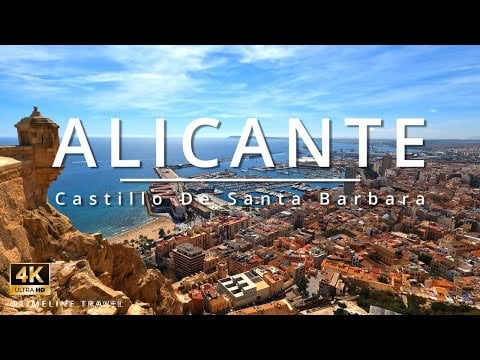 4K ALICANTE Castillo De Santa Barbara Tour, Amazing Mediterranean Views,...