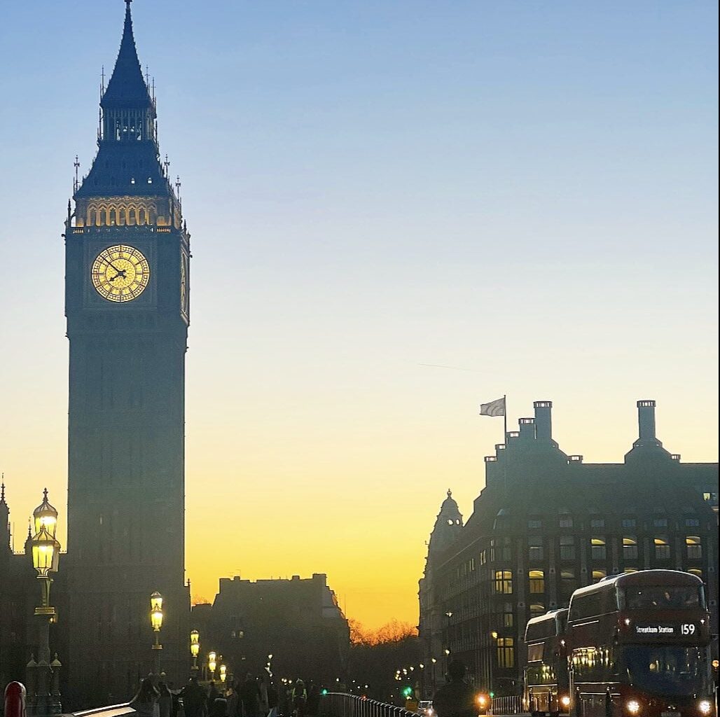 Sunset stroll over Westminster Bridge, London, earlier this week!