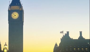 Sunset stroll over Westminster Bridge, London, earlier this week!