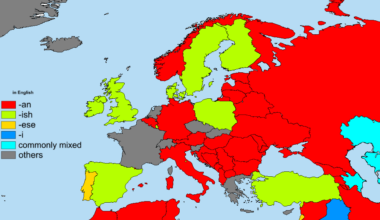 Demonyms of Europe in the English language