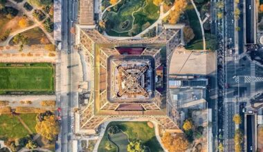 Eiffel Tower from above by Vucea.