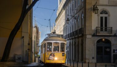 The historical tram line in Lisbon [OC]