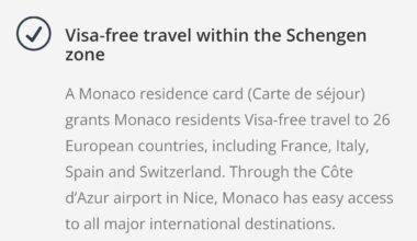 Can monaco residence travel other Schengen zone over 90days/180days rule?