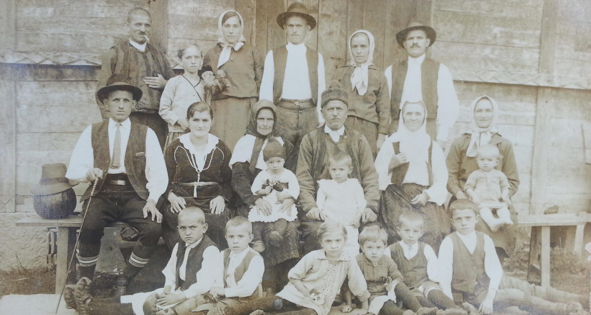 My grandfather's family in rural western Serbia (then part of the Kingdom of Yugoslavia), 1934