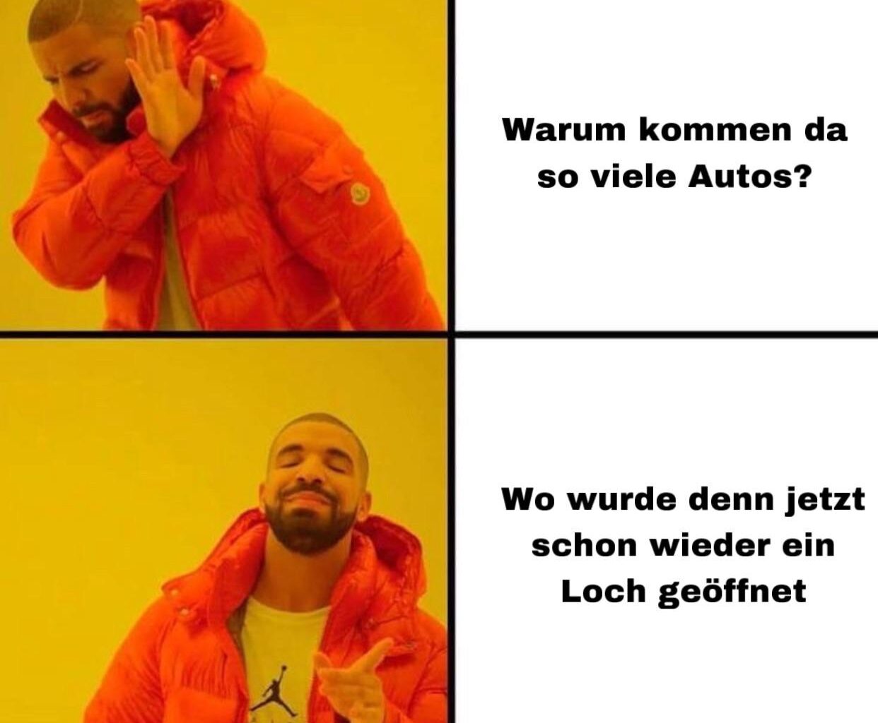 Väter wenn aus dem nichts viele Autos kommen