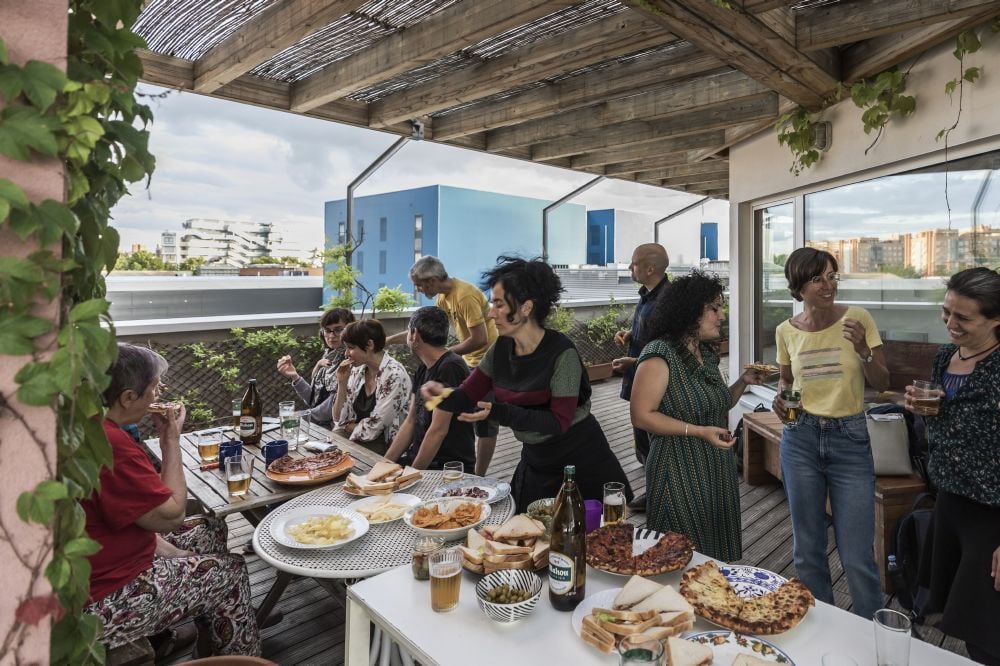 In Usera district of Madrid's southern suburbs, the Las Carolinas Entrepatios project is a unique cohousing community with 17 families embracing sustainable living, resource sharing, and collective support. (Photo by Bruno Zanzottera)