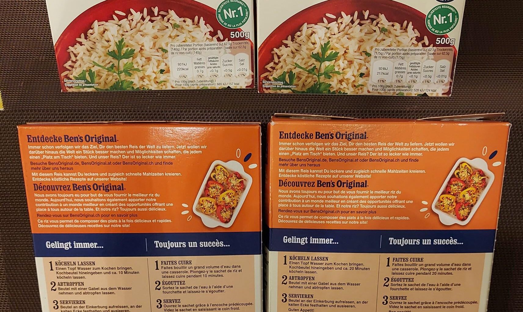 Uncle Bens Langkorn Reis nur noch 10 Minuten kochen, mehr Kalorien