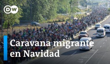 En plena Navidad nueva caravana de migrantes atraviesa México