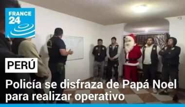 Policía peruano se disfrazó de Papá Noel para realizar operativo contra presuntos narcotraficantes