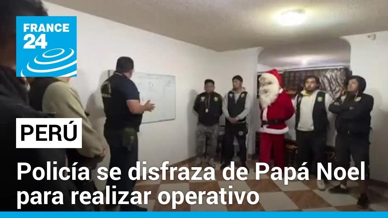 Policía peruano se disfrazó de Papá Noel para realizar operativo contra presuntos narcotraficantes