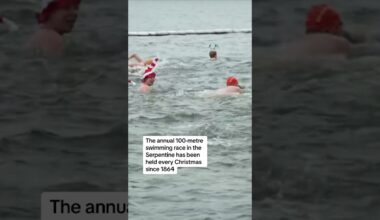 Swimmers brave annual Christmas Day race