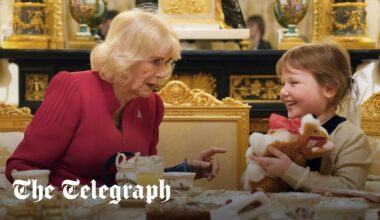 Queen serenaded by blind girl with brain tumour during tea at Windsor Castle