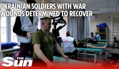 Ukrainian soldiers with war wounds determined to recover