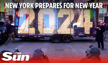 Giant number '2024' arrives in Times Square ahead of New Year celebrations