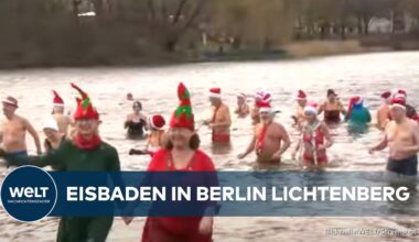 WEIHNACHTS - MUTPROBE: Eisbaden im Orankesee – Singende Elfen und halbnackte Weihnachtsmänner