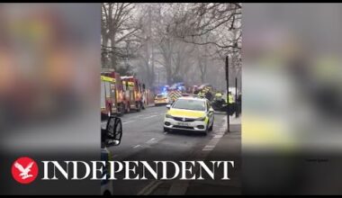 Firefighters respond to blaze at school in west London