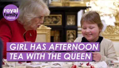 Queen Camilla Hosts Afternoon Tea For Girl With Brain Tumour