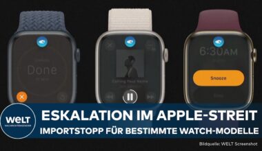 APPLE WATCH-IMPORT GESTOPPT: Patentstreit um Blutsauerstoffmessung in USA eskaliert