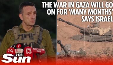 The war in Gaza will go on for 'many months' says Israel's top general