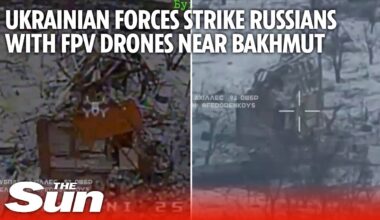 Ukrainian forces strike Russianswith FPV drones near Bakhmut