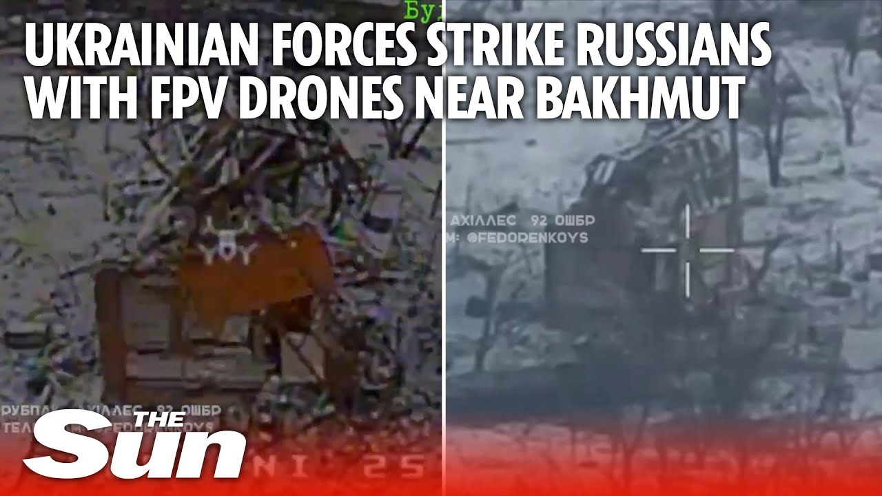 Ukrainian forces strike Russianswith FPV drones near Bakhmut