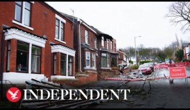 Storm Gerrit: Residents forced to leave homes after 'tornado' hits Greater Manchester