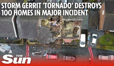 Storm Gerrit 'Tornado’ destroys 100 homes in major incident as 80mph winds triggers evacuations