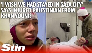 'I wish we had stayed in Gaza city,' says injured Palestinian says after strike on Khan Younis