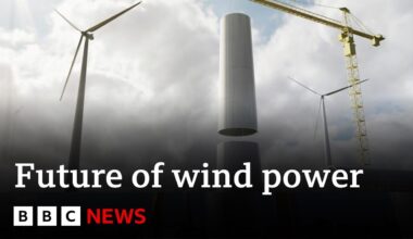 Sweden’s giant wooden wind turbine promises greener future | BBC News