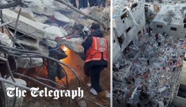 Israel-Gaza: Palestinians search for survivors and dig through rubble following bombardment