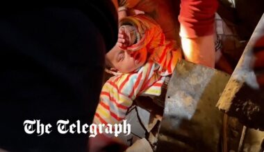 Toddler pulled alive from rubble after Israeli air strike in Rafah, Gaza