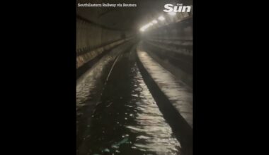 Train tunnel flood near London causes Eurostar train chaos #shorts