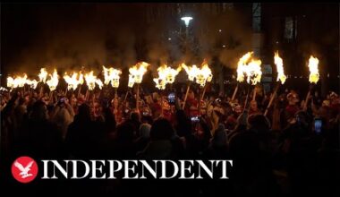 Thousands of torches light Edinburgh streets kicking off Hogmanay celebrations