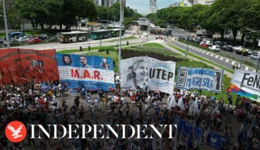 Live: Workers protest against President Javier Milei's economic policy in Argentina