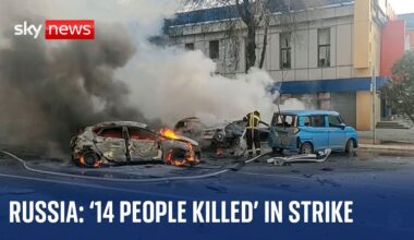 Russia: 14 people killed & over 100 injured in shelling, say officials | Ukraine war