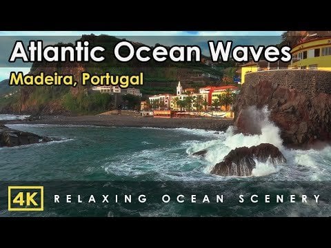 Relaxing Ocean Waves in Portugal, Madeira Island