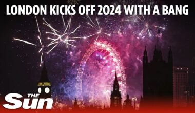 Spectacular New Year’s Eve fireworks in London as 2024 kicks off with a bang