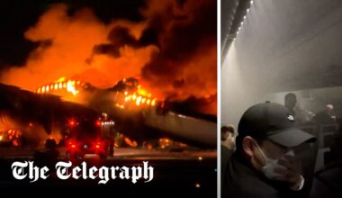 Japan Airlines fire: Passenger jet bursts into flames in Tokyo