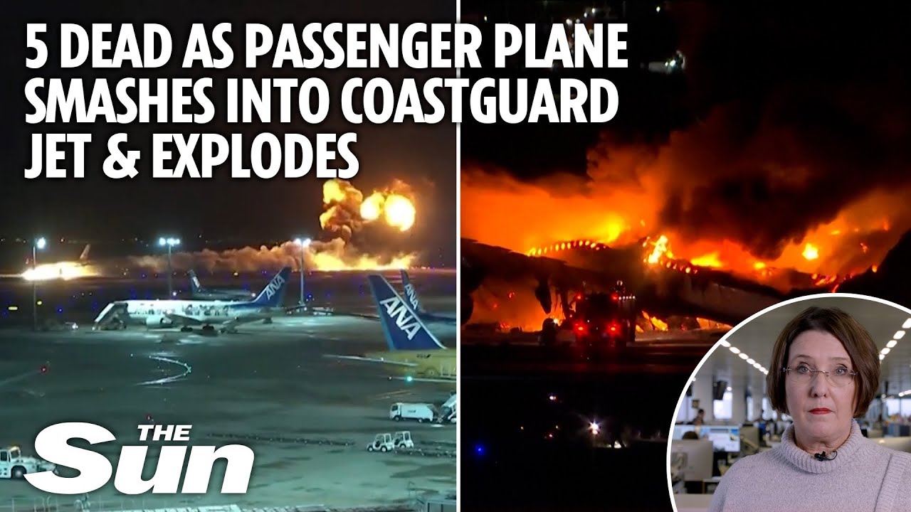 At least 5 dead as passenger plane smashes into coastguard jet & EXPLODES