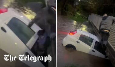 Storm Henk: Hero saves mother and toddler from car trapped in flood water