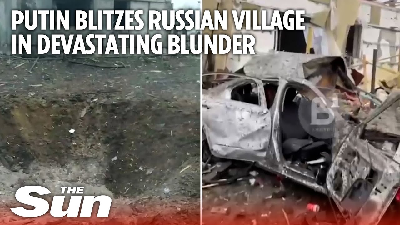 Putin blitzes village 95 miles INSIDE Russia as missile leaves vast crater in devastating blunder