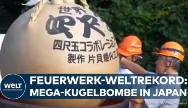 MEGAFEUERWERK IN JAPAN: Größter Feuerwerkskörper der Welt gezündet