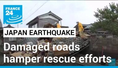 Emergency workers in Japan contend with damaged roads after deadly New Year's Day quake