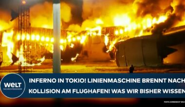 TOKIO: Flammeninferno am Flughafen! Linienmaschine brennt nach Kollision! Was wir bisher wissen