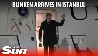 US Secretary of State Antony Blinken arrives in Turkey on first stop of Middle East trip