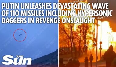 Putin unleashes devastating wave of 110 missiles including hypersonic Daggers in revenge onslaught